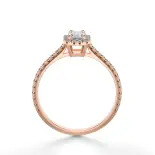 Pierścionek diament szlif szmaragdowy różowe złoto SBPZ_059